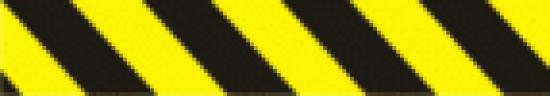 Reflexní samolepicí páska žluto/černá pravostranná - 1m x100mm