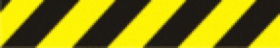 Reflexní samolepicí páska žluto/černá levostranná - 1m x100mm
