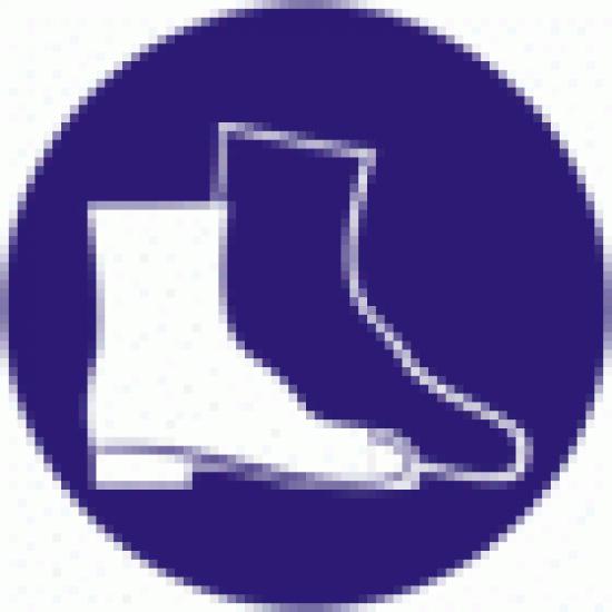 Používej ochrannou obuv - podlahové značení příkazové pr.300-400-500mm