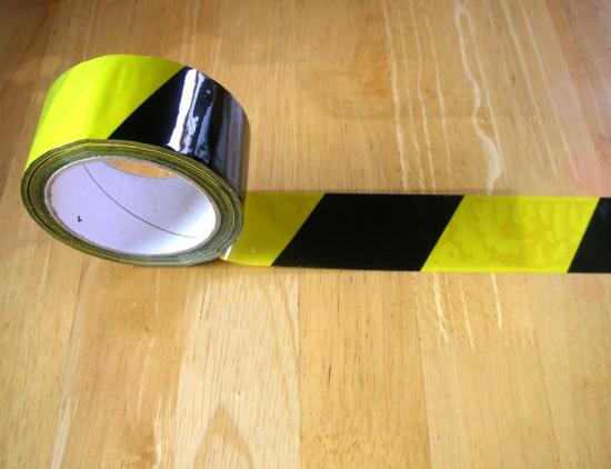 Páska samolepicí  výstražná žluto/černá - PP délka 66mx50mm