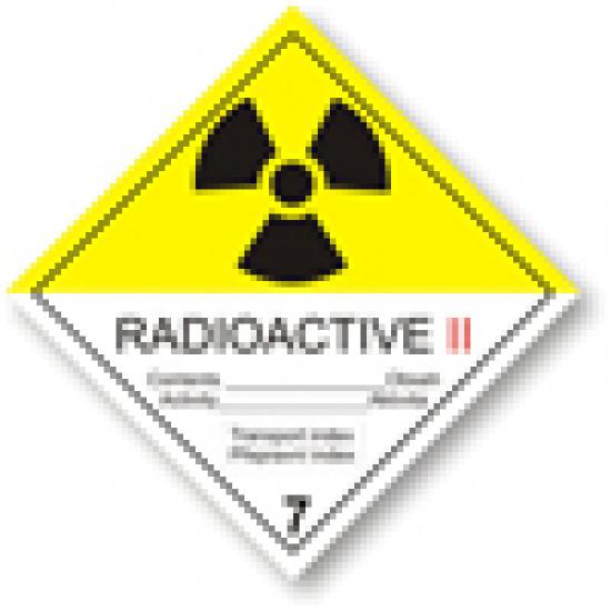 Značení ADR - Radioaktivní látka v kusech II.č.7B