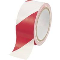 Páska samolepicí výstražná  červeno/bílá -PVC délka 33mx50mm